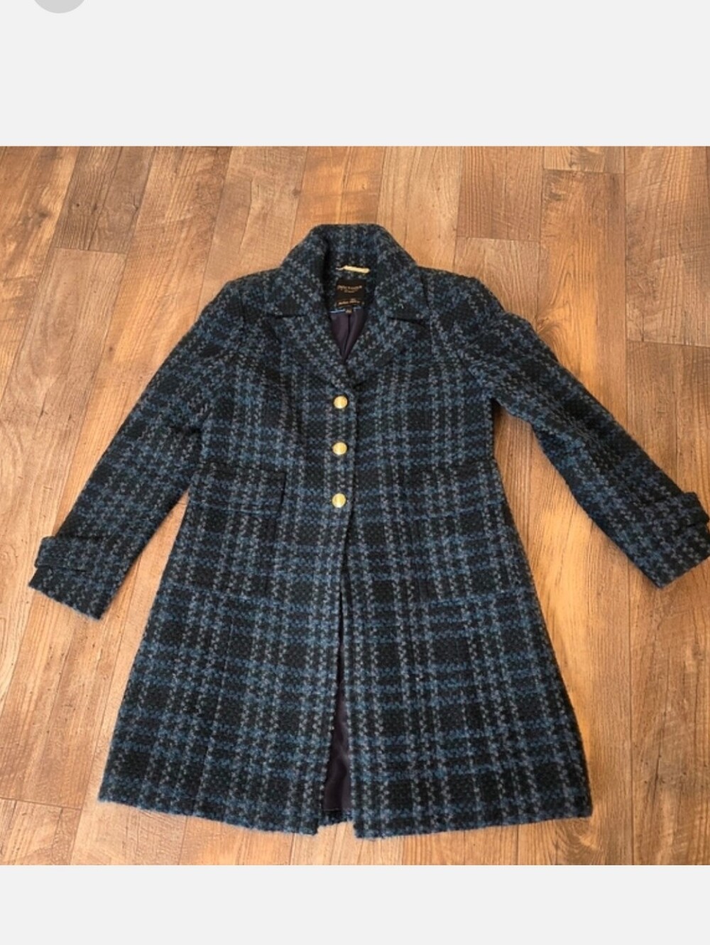 Vintage Y2k Juicy Couture Sz Largs Coat Gold Button Detail